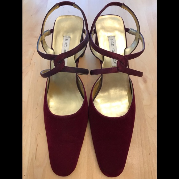 NEW ANN MARINO Sz8.5M Slingback HEELS - Picture 2 of 6